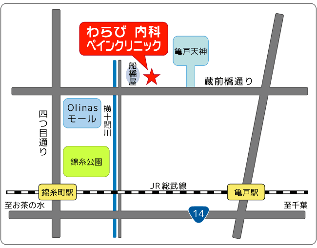 わらび内科・ペインクリニック地図